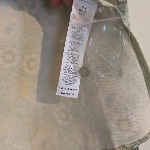 Disco Queen xs Vibrant Metalshine Blouse w/Puff Sleeves 70's Vibe - Picture 6 of 9